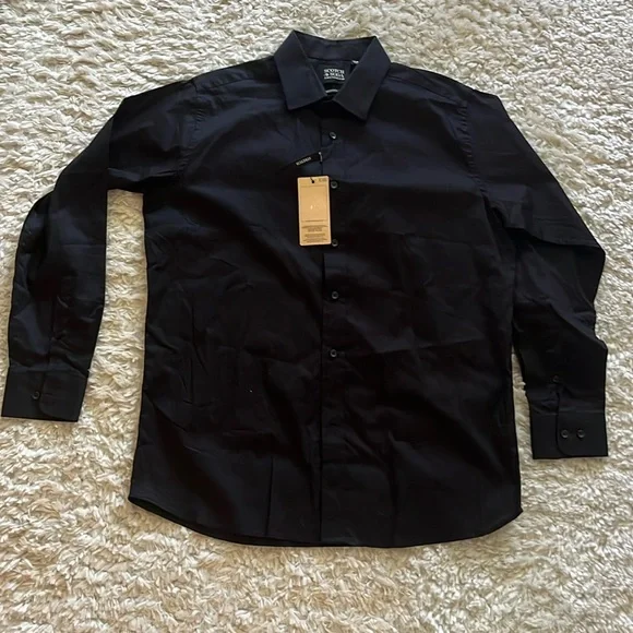 Scotch & Soda Black Long-Sleeve Dress Shirt - Picture 2 of 8